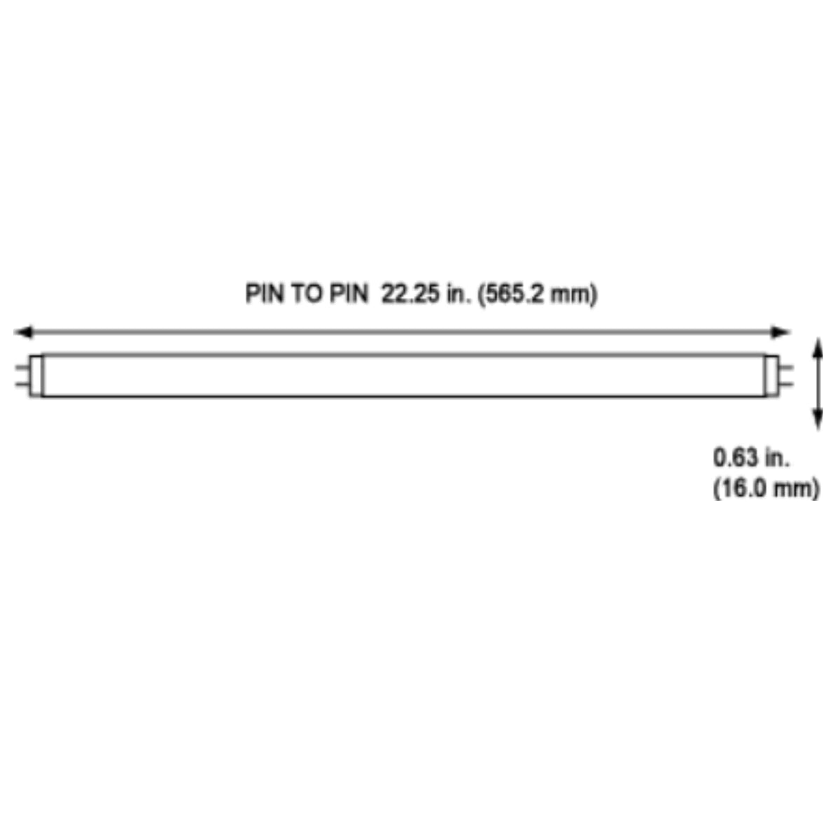 24 Inch 24W 6500K T5 Fluorescent Bulb G5 Bipin Base Pack of 40 Z866649