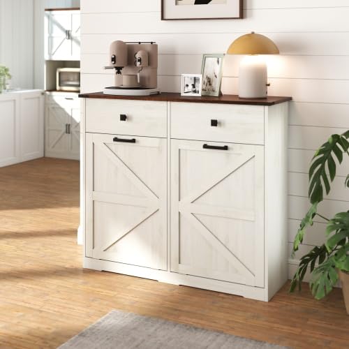 20 Gallon Tilt Out Trash Can Cabinet with Drawer L9731