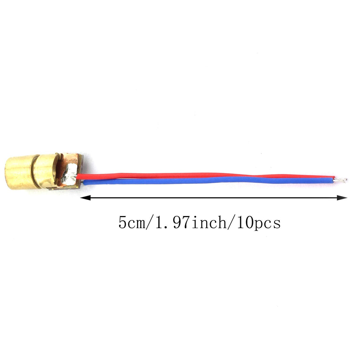 10-Pack 3.3V 650nm Mini Red Laser Dot Diode Module 6mm 5mW L645145