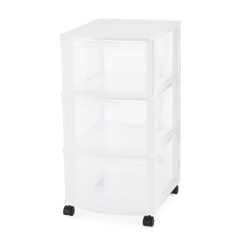 3 Drawer Plastic Rolling Organizer Cart P5465