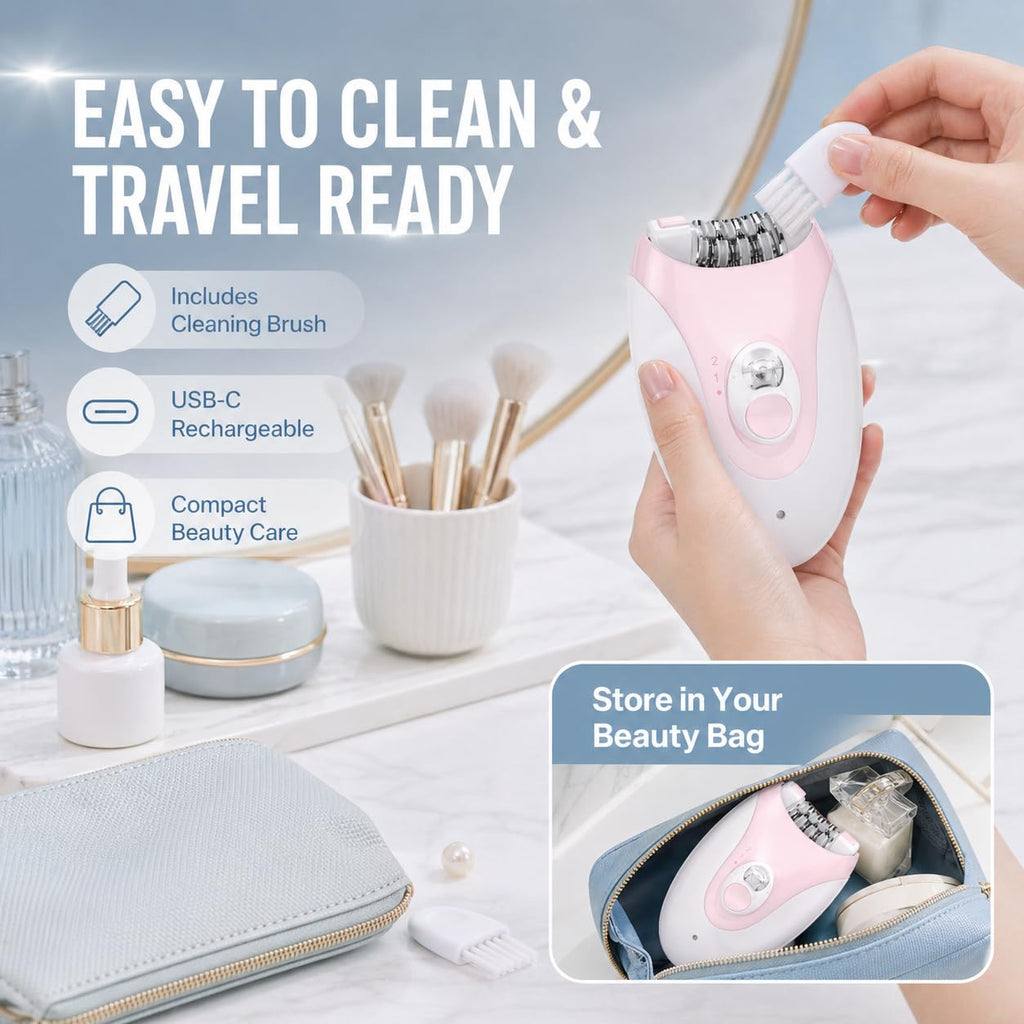 Electric Epilator with 36 Tweezers, 2 Speed Cordless USB M24752