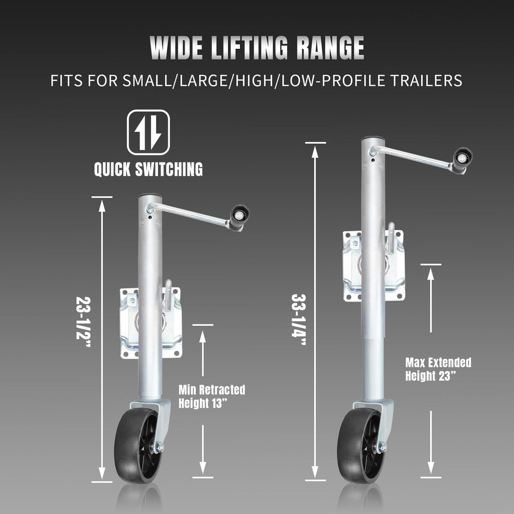 1000 lbs Trailer Jack with Wheel O919
