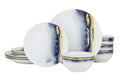 12-Piece Marble Porcelain Dinner Plates Set T141