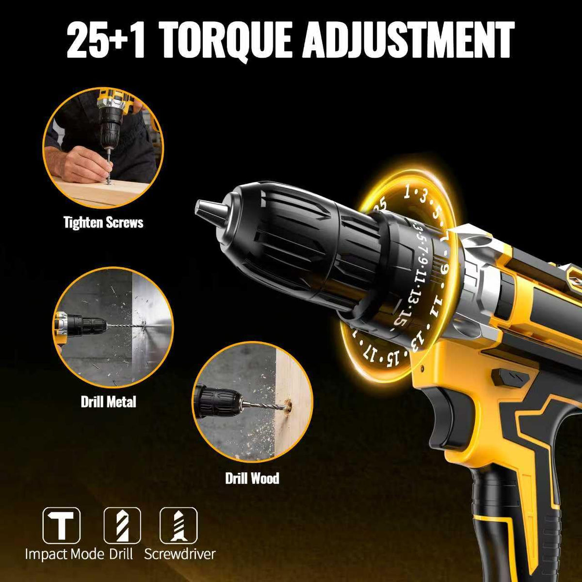 21V Cordless Drill Driver with 2 Batteries H60230