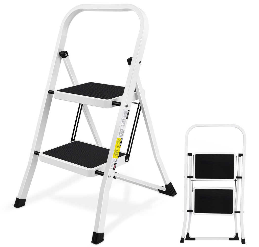 2 Step Folding Stool with Anti-Slip Pedal A24009