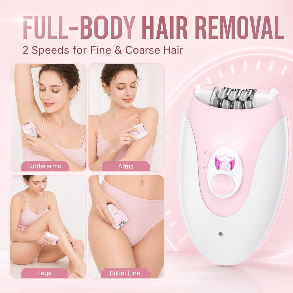 Electric Epilator with 36 Tweezers, 2 Speed Cordless USB M24752