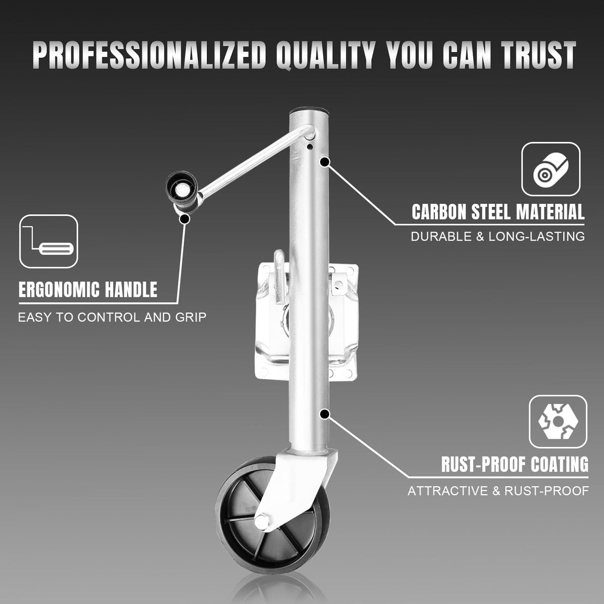 1000 lbs Trailer Jack with Wheel O919