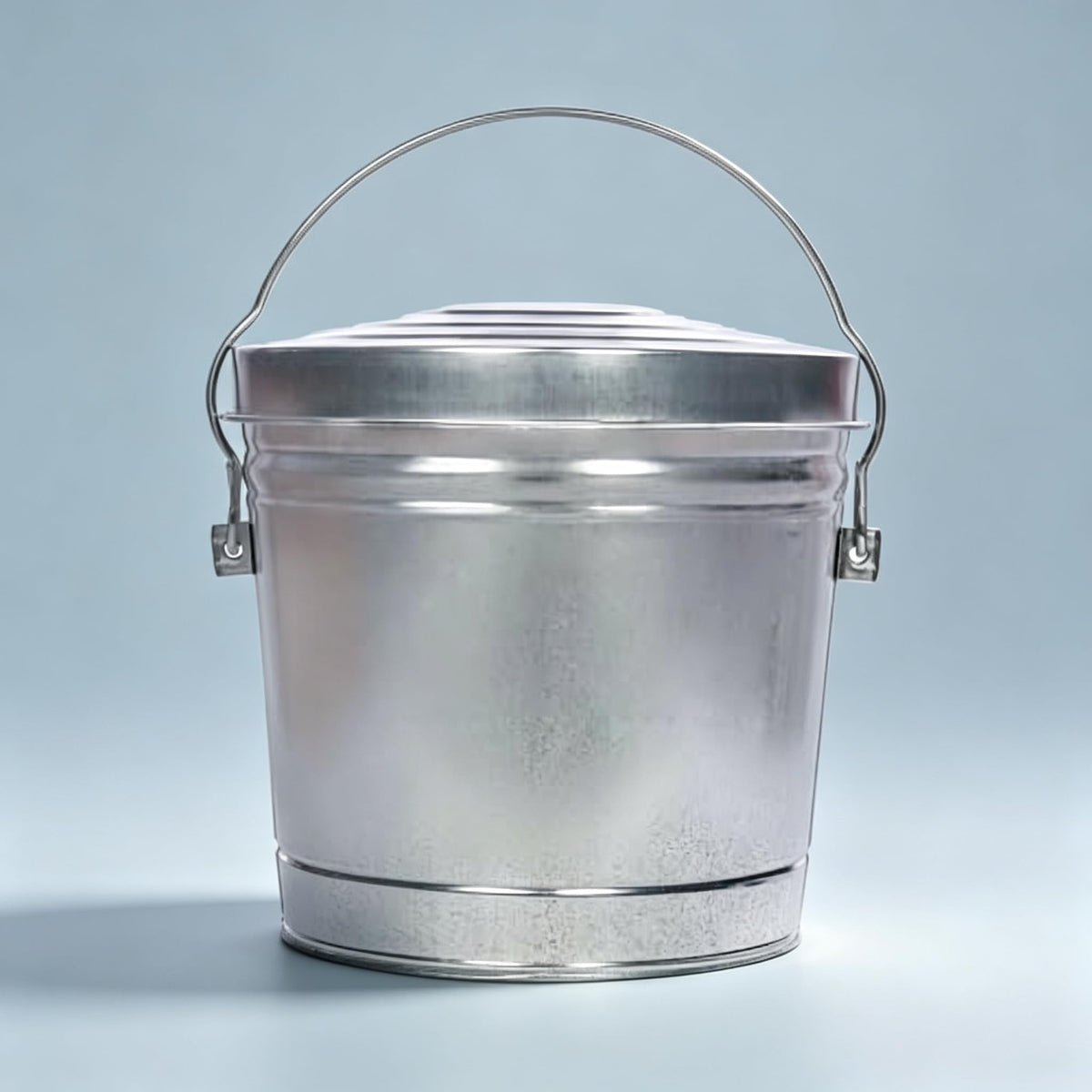 6 Gal Galvanized Metal Storage Can with Locking Lid R82886