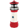 15" Red Solar Lighthouse with Rotating LED R7663