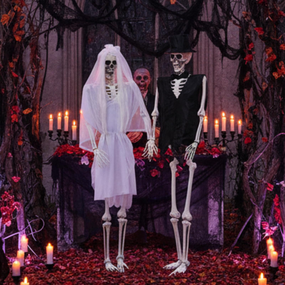 2 Set 5.4 Ft Posable Skeleton Decor L623187