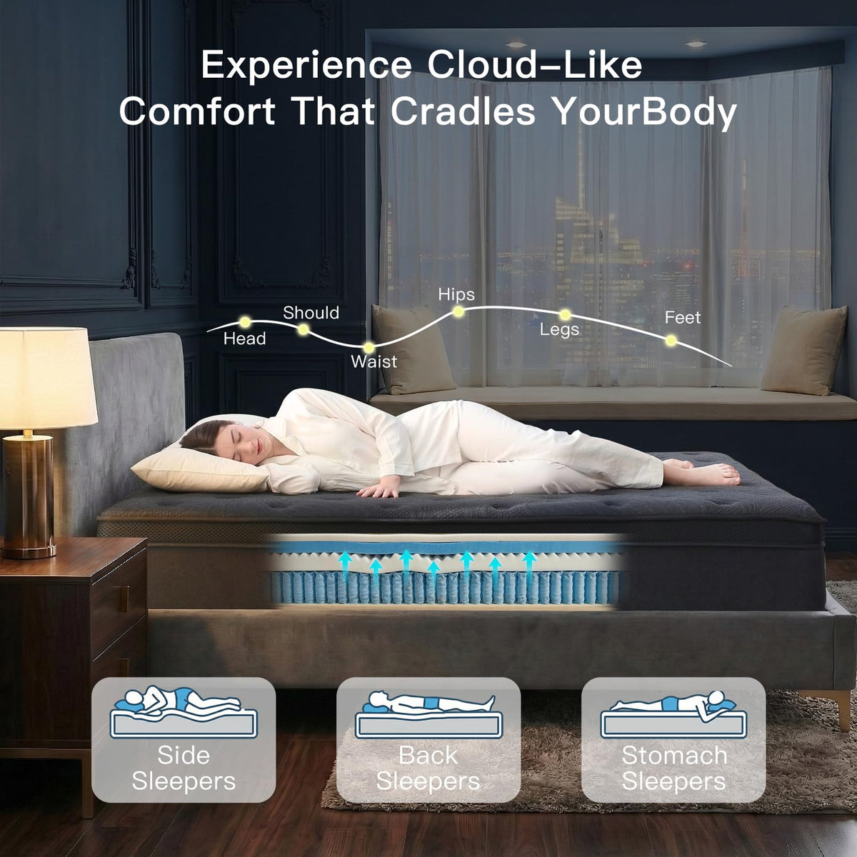 Full Size 12 Inch Memory Foam Hybrid Mattress A19163