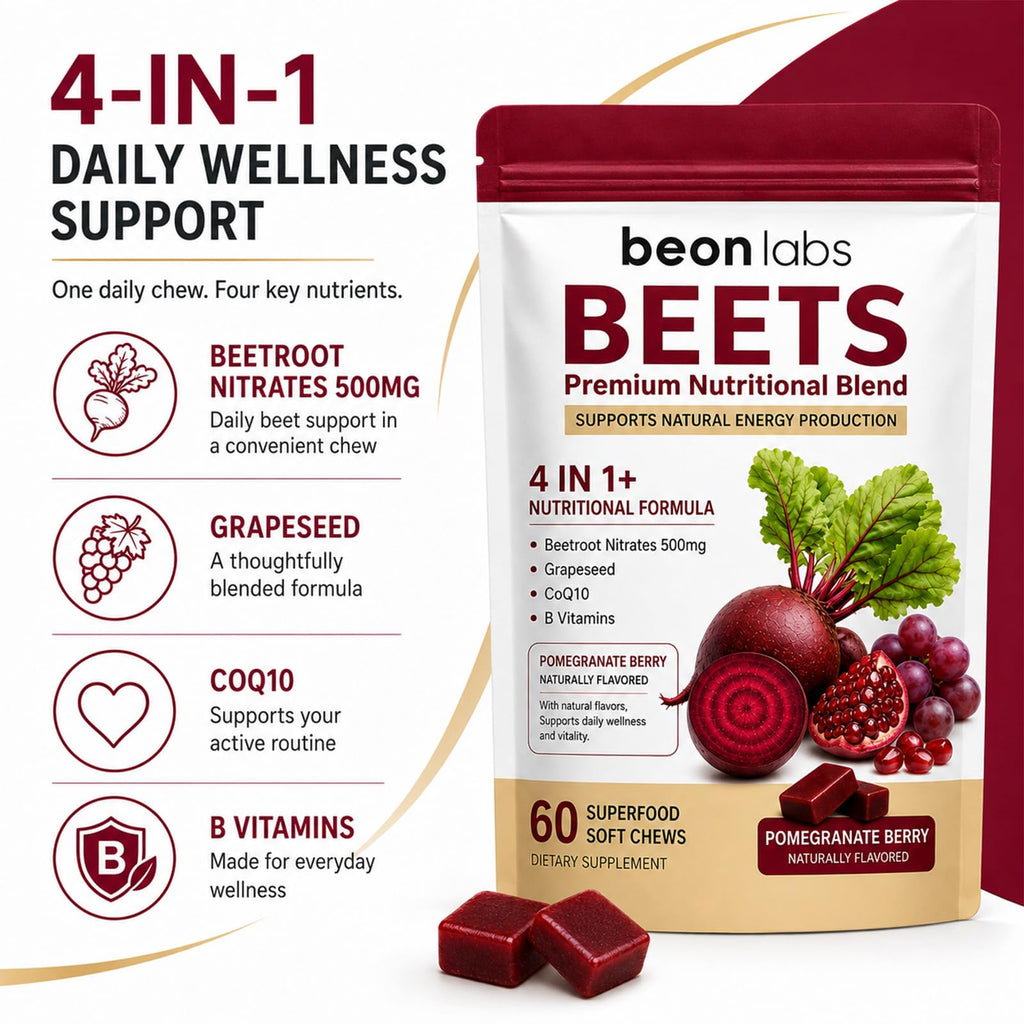 Beet Chews with L-CoQ10 & Grape Seed 60 Chew A157