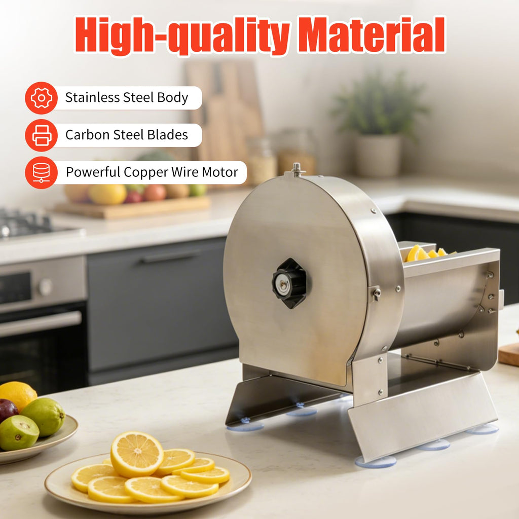 Electric Vegetable Slicer 2 IN 1 0-12mm Thickness Adjustable I367159