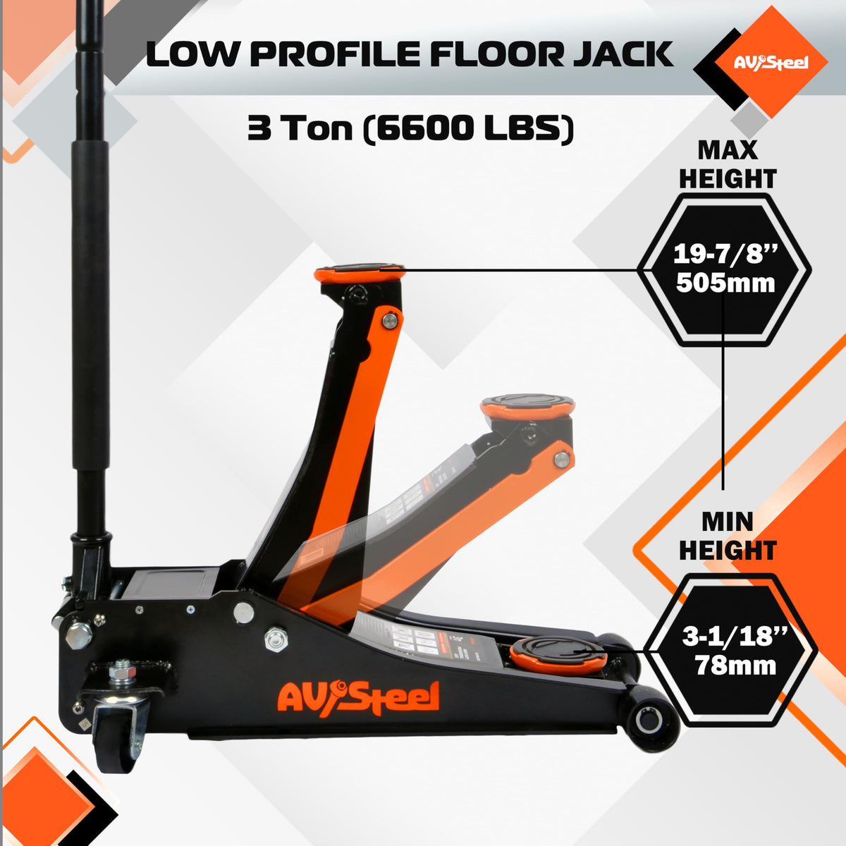 3 Ton Low Profile Hydraulic Floor Jack N95277