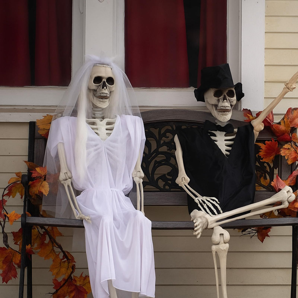 2 Set 5.4 Ft Posable Skeleton Decor L623187
