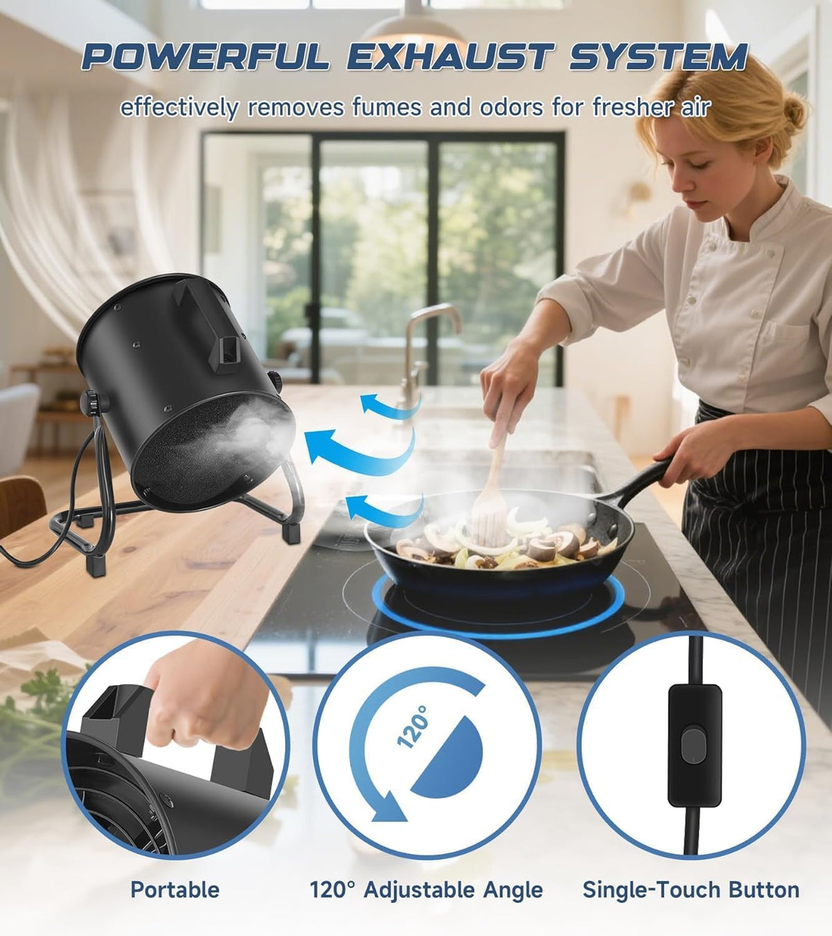 8'' Portable Range Hood with Switch C714