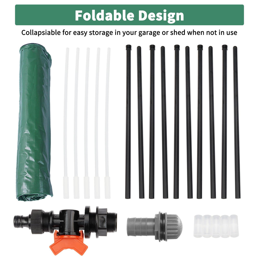 50 Gallon Foldable PVC Rain Barrel with Filter X795