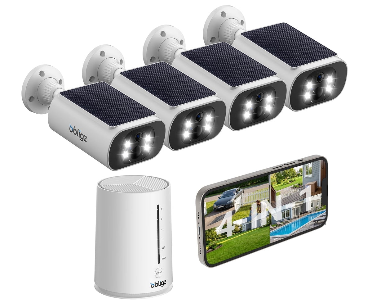 4MP Solar Security Cameras Wireless Outdoor R873278