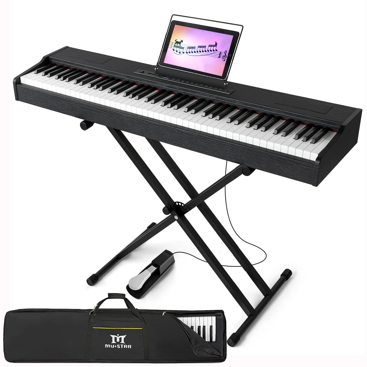 88 Key Fully Weighted Hammer Action Digital Piano with Stand V454680