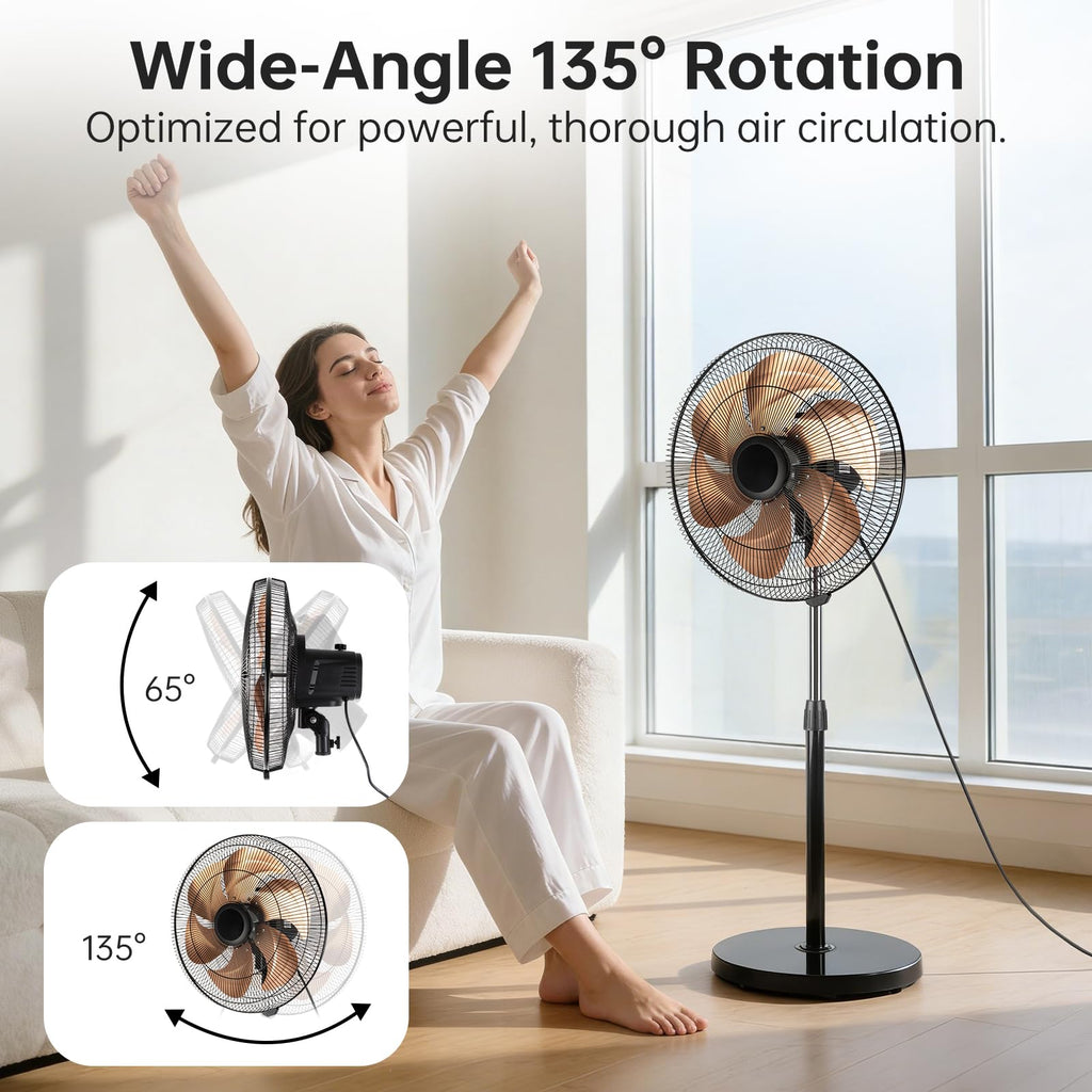 18 Inch Oscillating Metal Stand Fan D827950