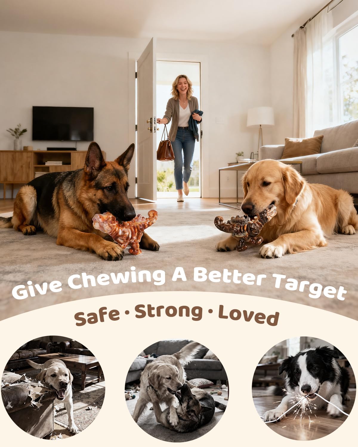 2-Pack Tough Dog Chew Toys O64413