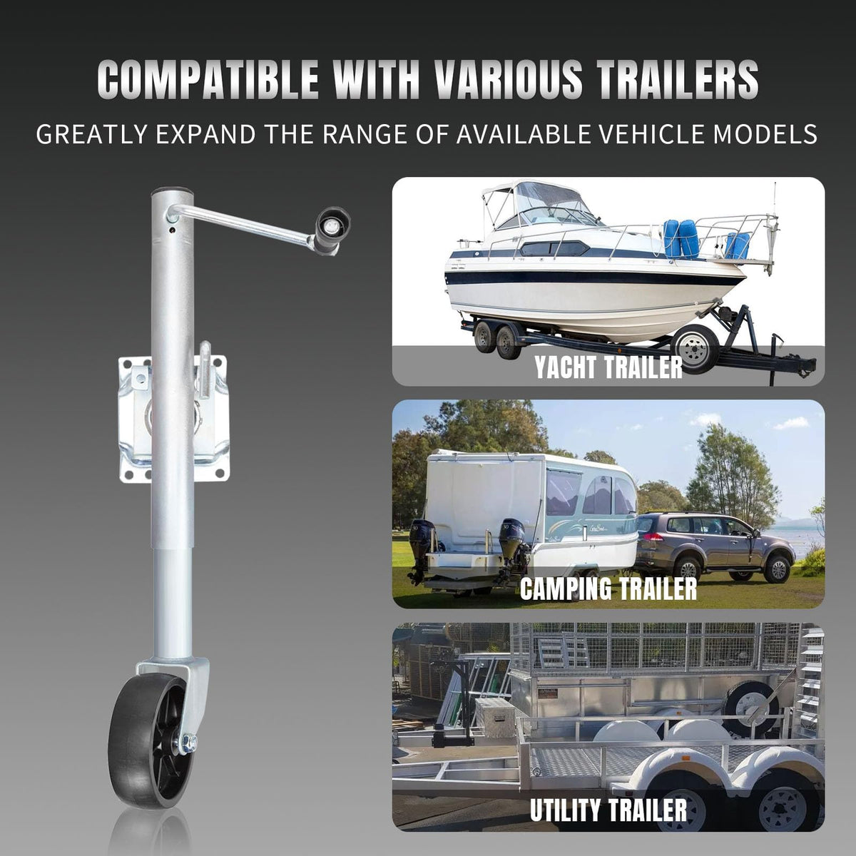 1000 lbs Trailer Jack with Wheel O919
