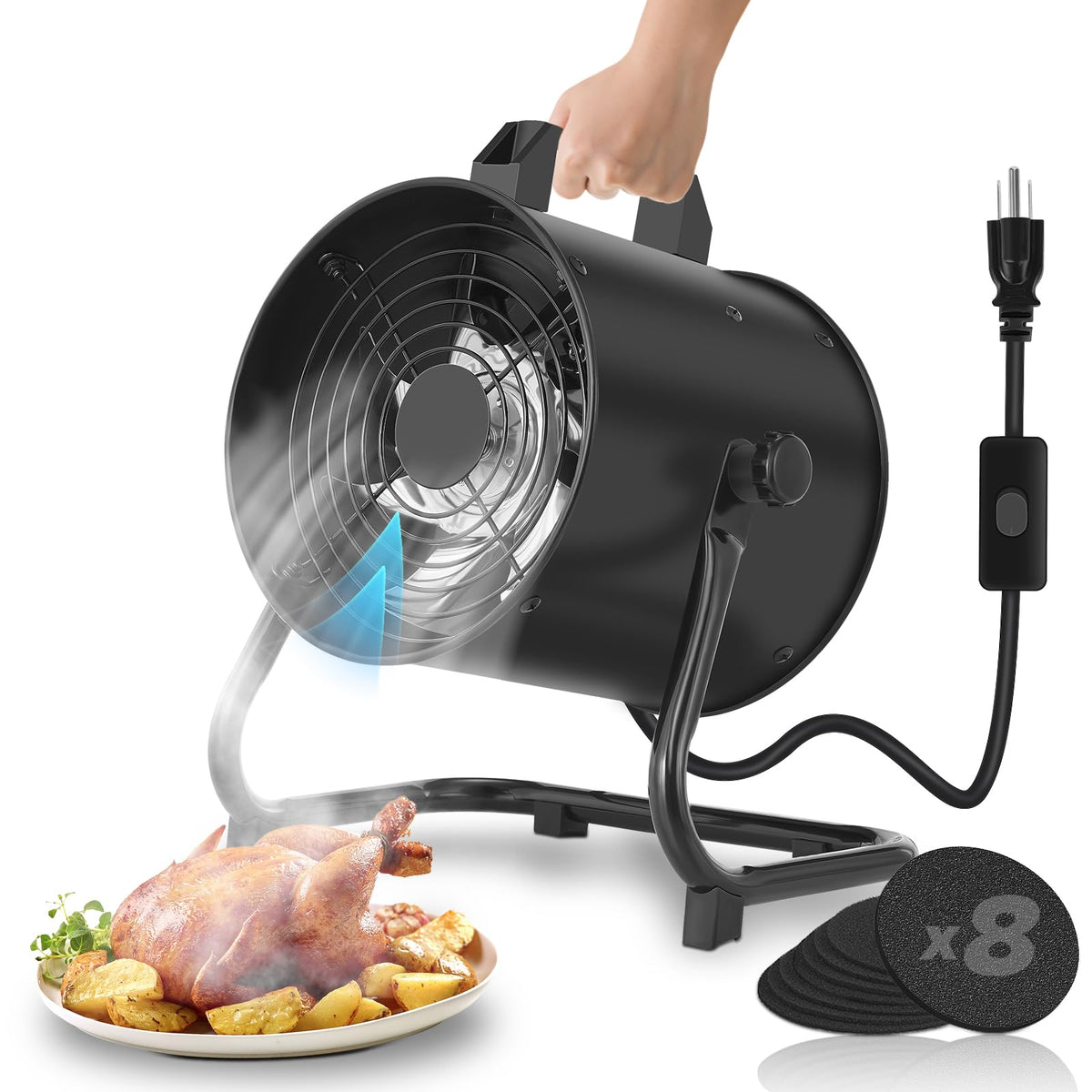 8'' Portable Range Hood with Switch C714