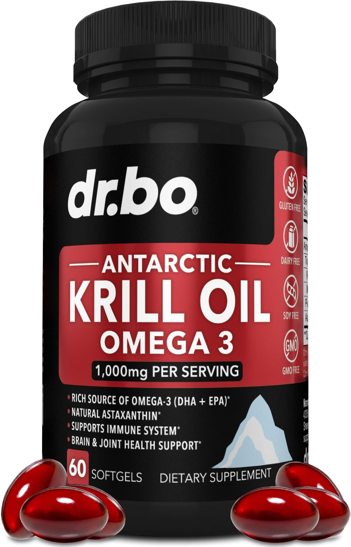 Krill Oil Omega 3 500mg 60 Softgels Y215821