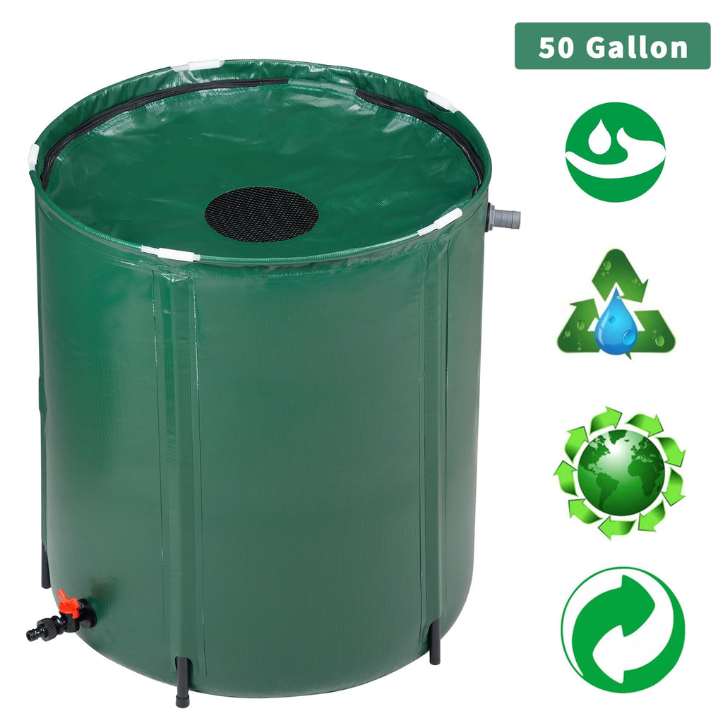 50 Gallon Foldable PVC Rain Barrel with Filter X795