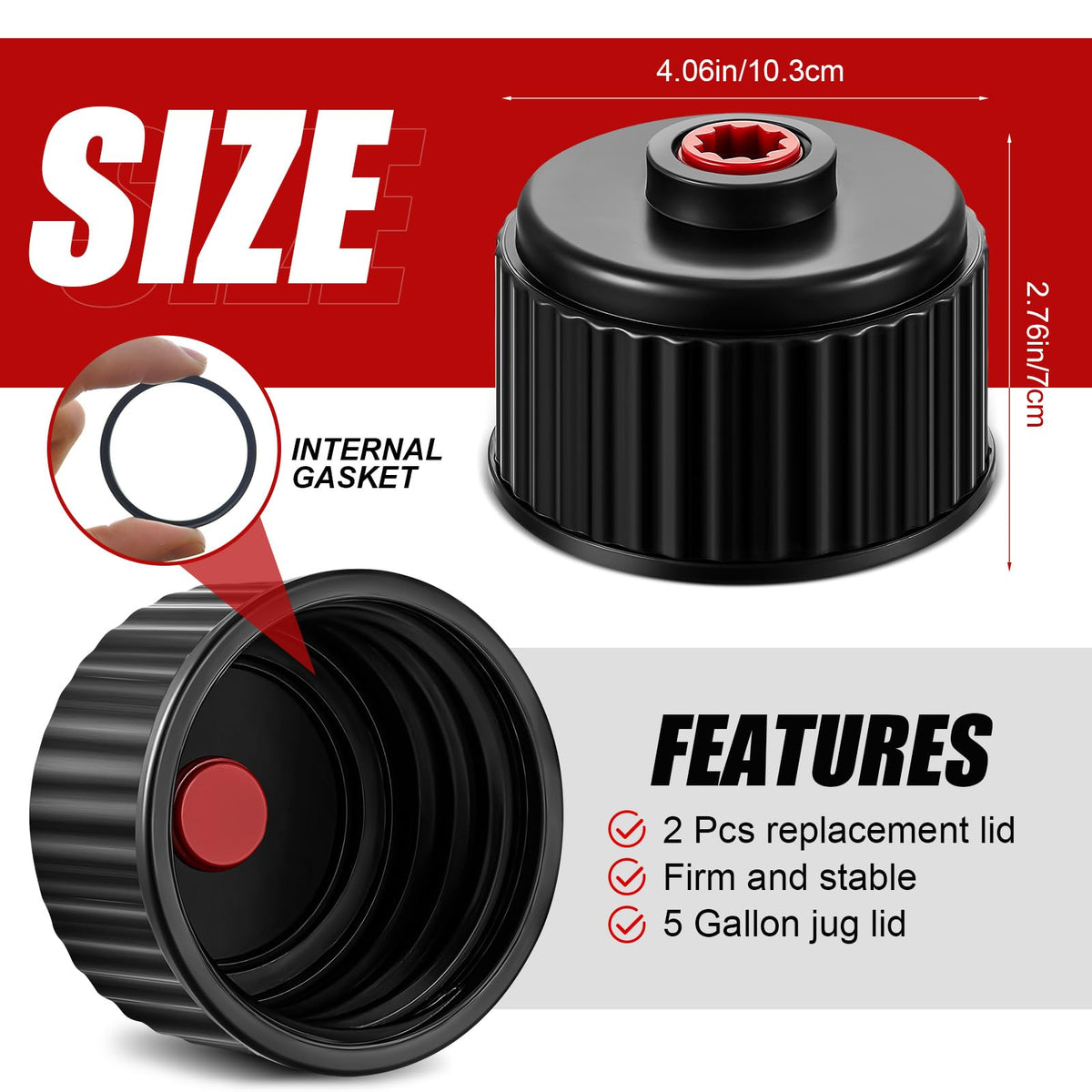 4 Pcs Fuel Jug Cap Replacement with Hose Kit D7485