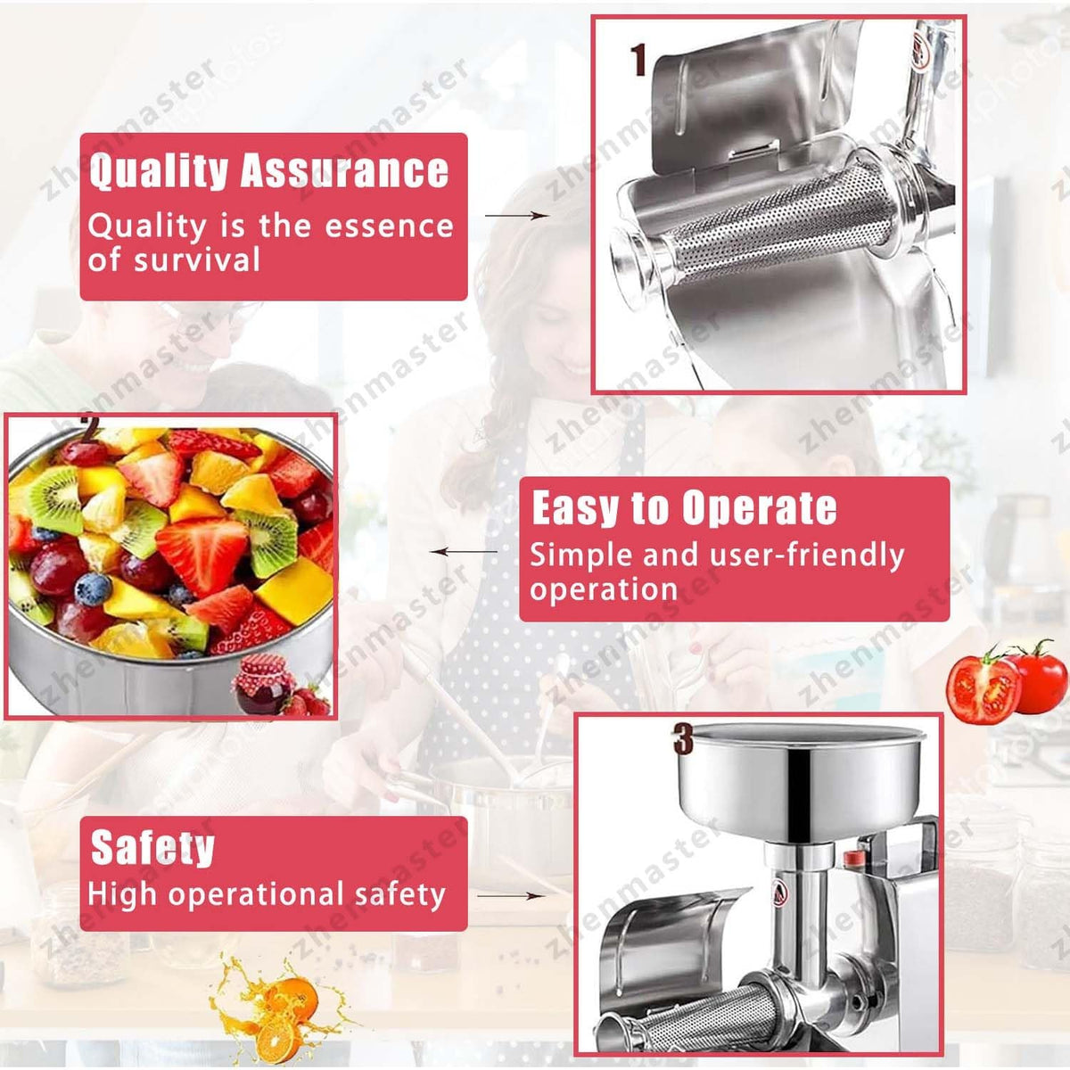 450W Stainless Steel Electric Juicer R98104