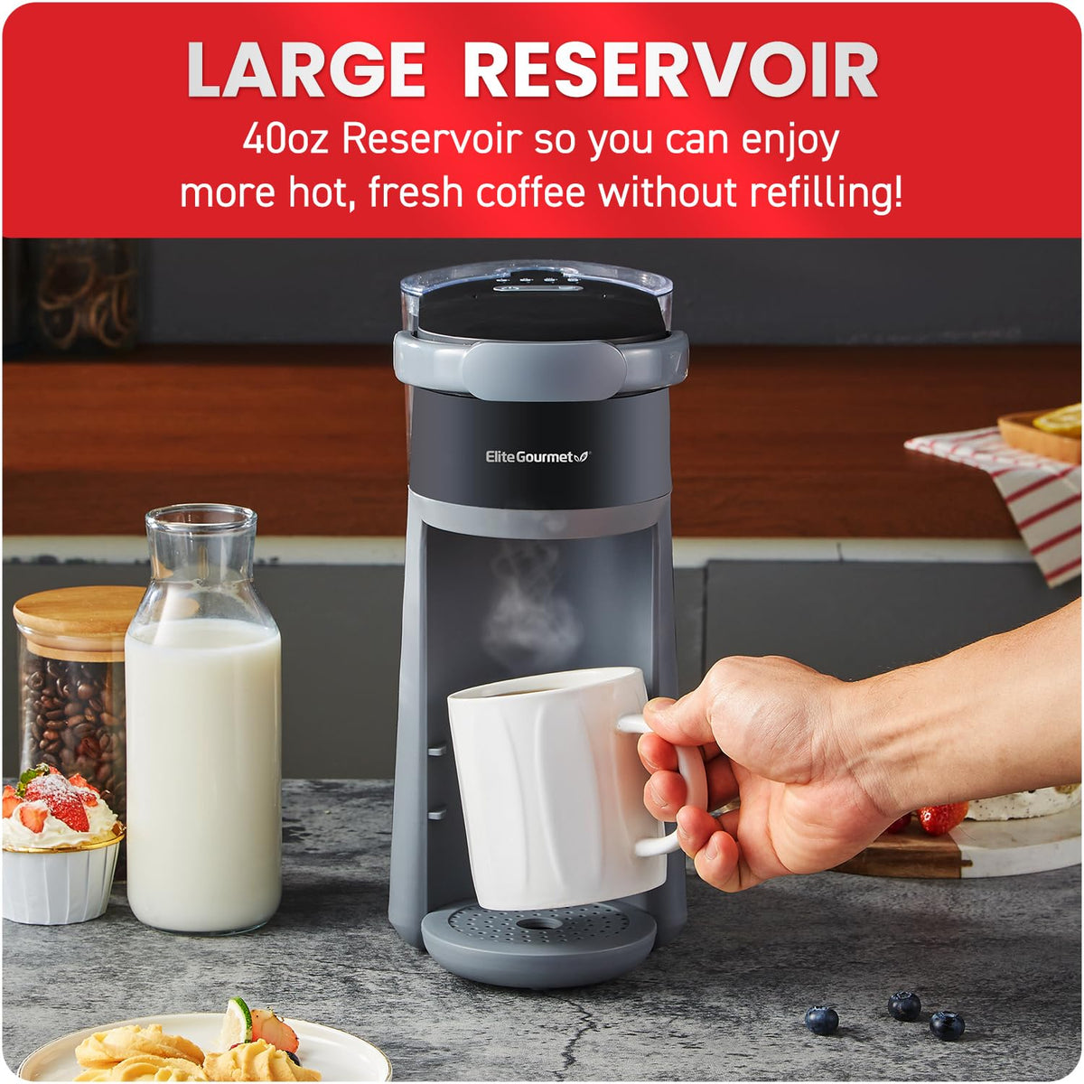 2-in-1 Capsule Coffee Maker, K-Cup & Grounds, Black R188794