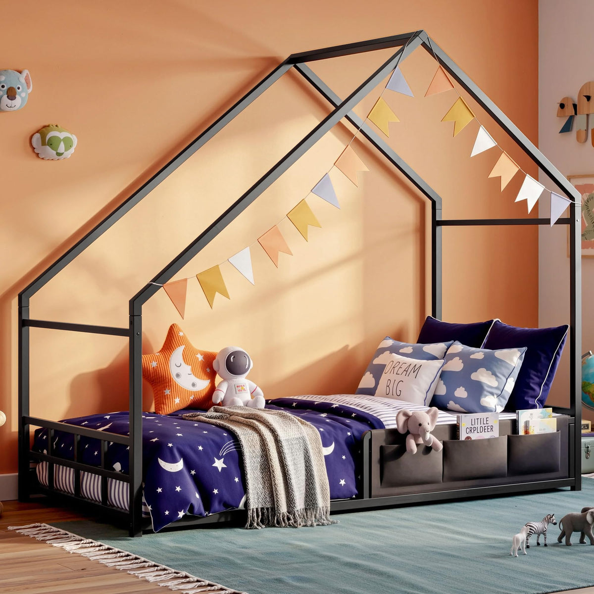 Twin Size Metal Floor Bed Frame X727
