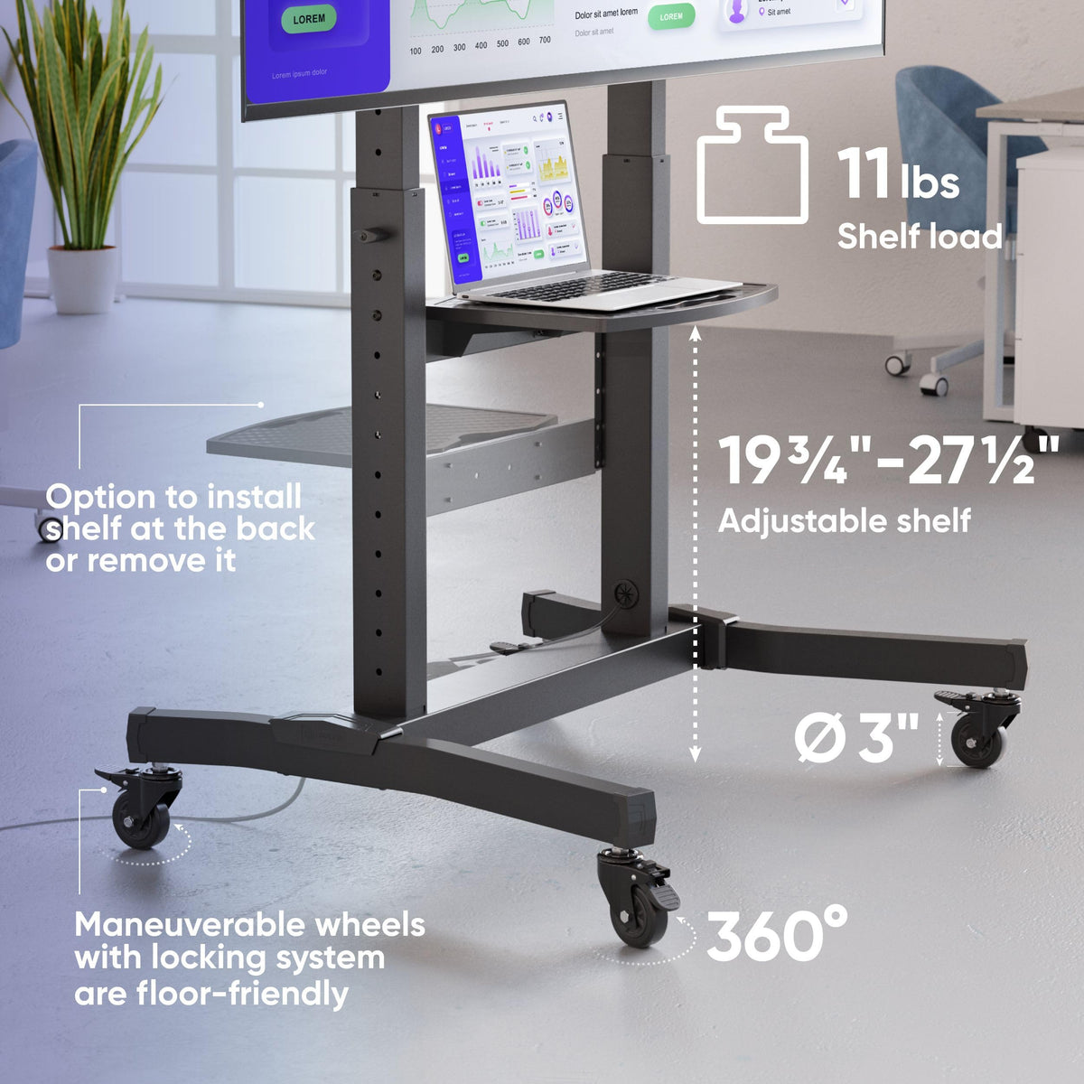 50-100 Inch Mobile TV Stand S901936