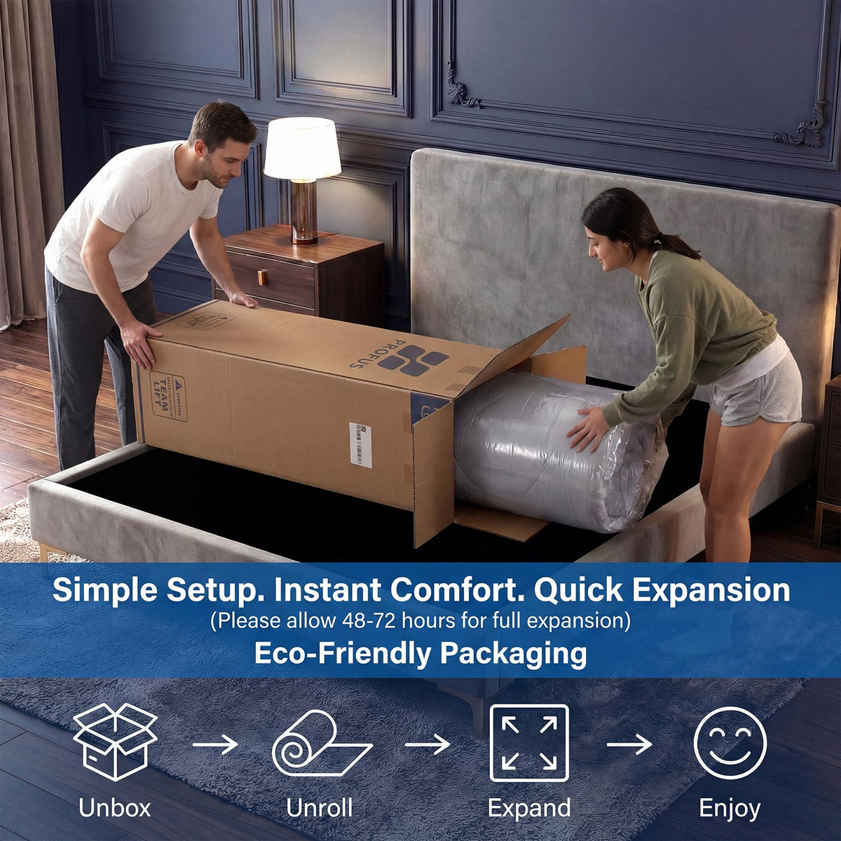 Full Size 12 Inch Memory Foam Hybrid Mattress A19163