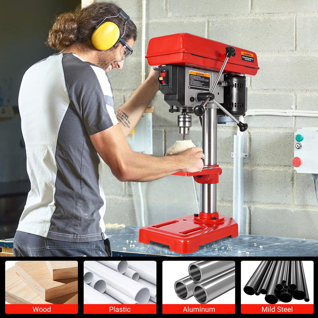 8" Benchtop Drill Press with 5 Adjustable Speeds and Tilting Worktable N62963