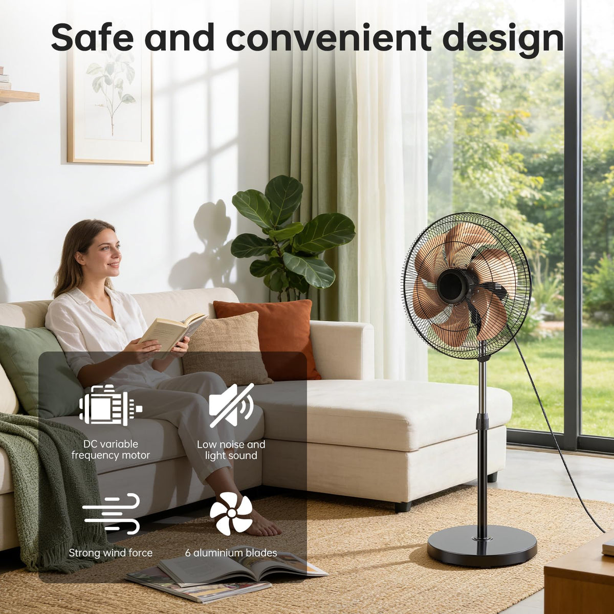 18 Inch Oscillating Metal Stand Fan D827950