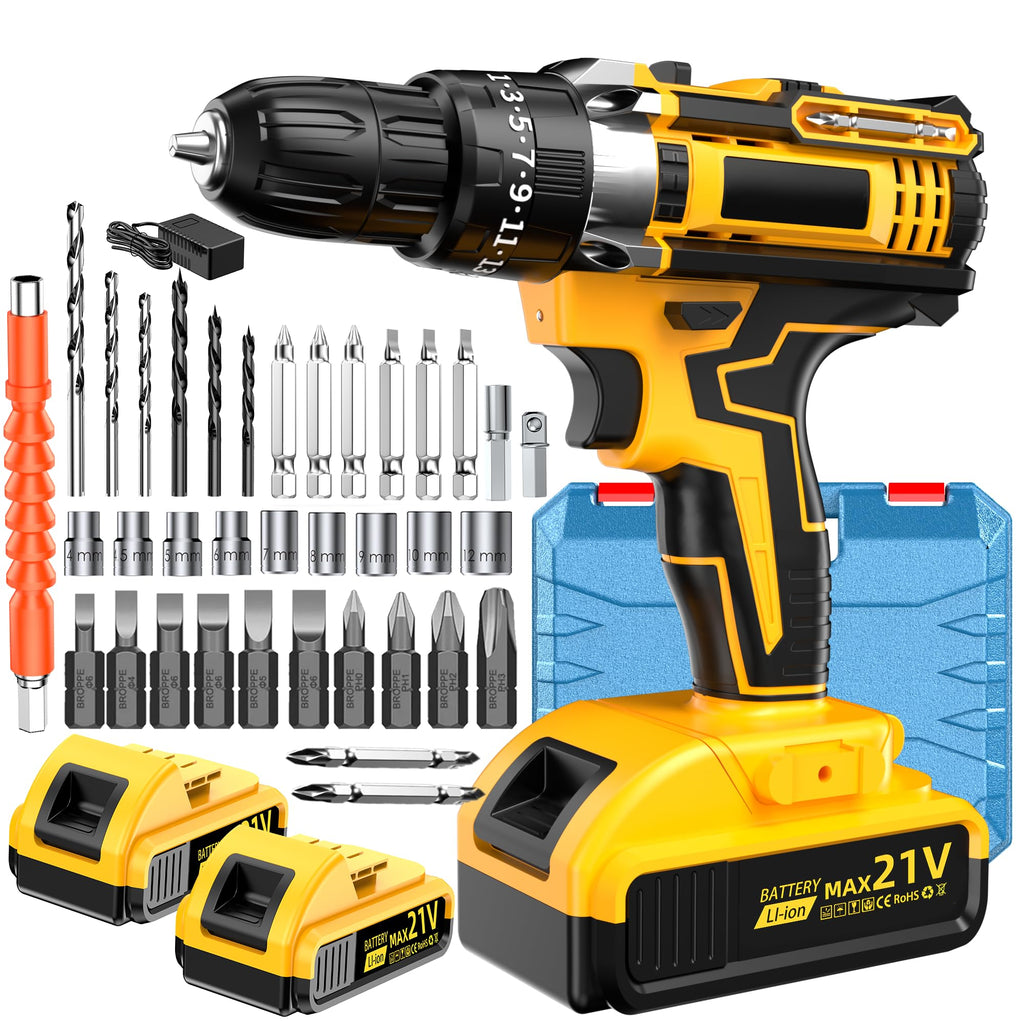 21V Cordless Drill Driver with 2 Batteries H60230