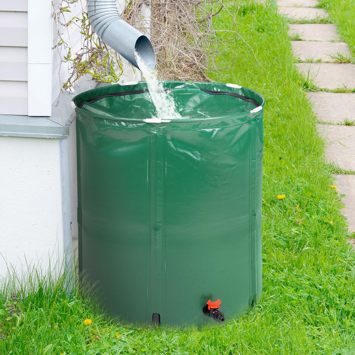 50 Gallon Foldable PVC Rain Barrel with Filter X795