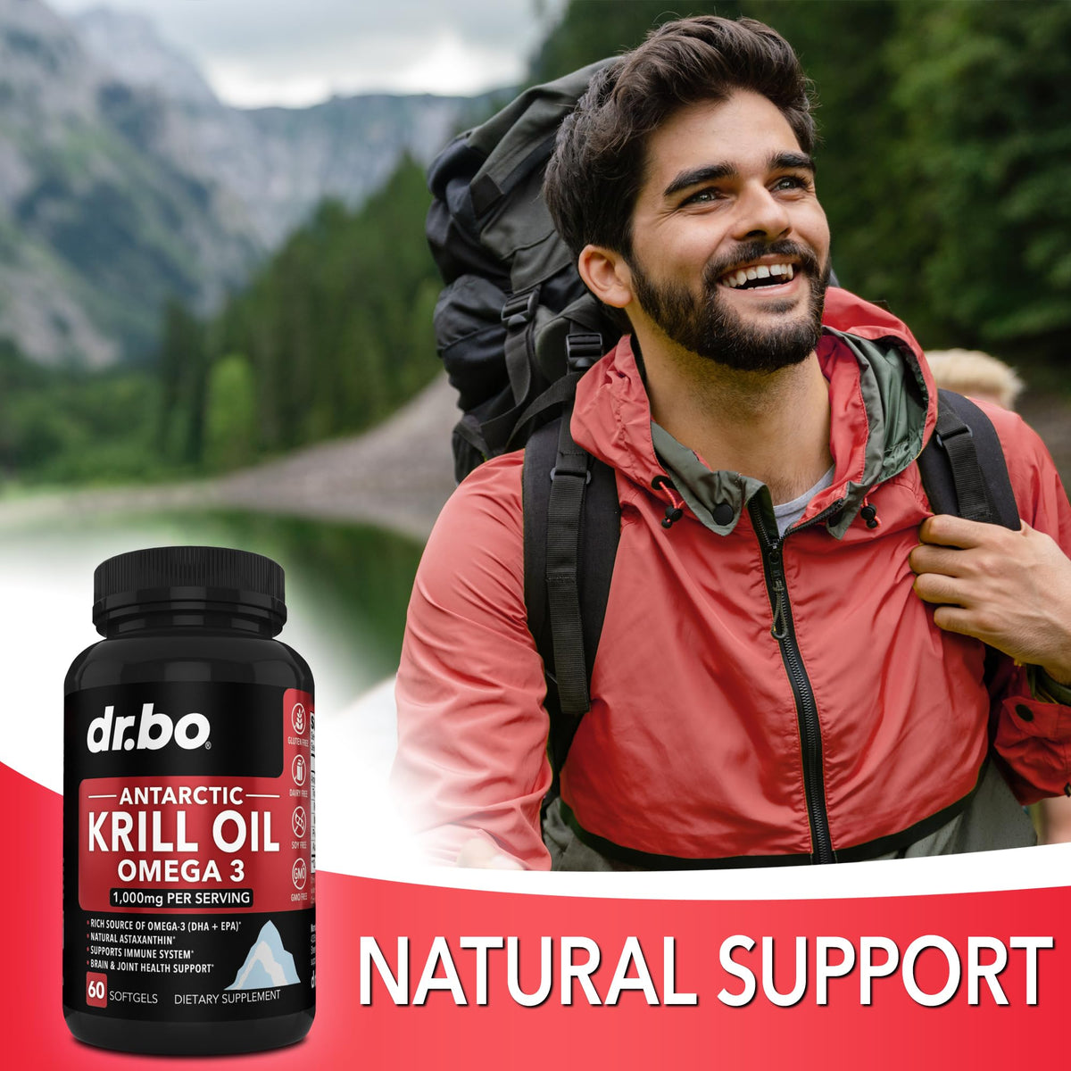 Krill Oil Omega 3 500mg 60 Softgels Y215821