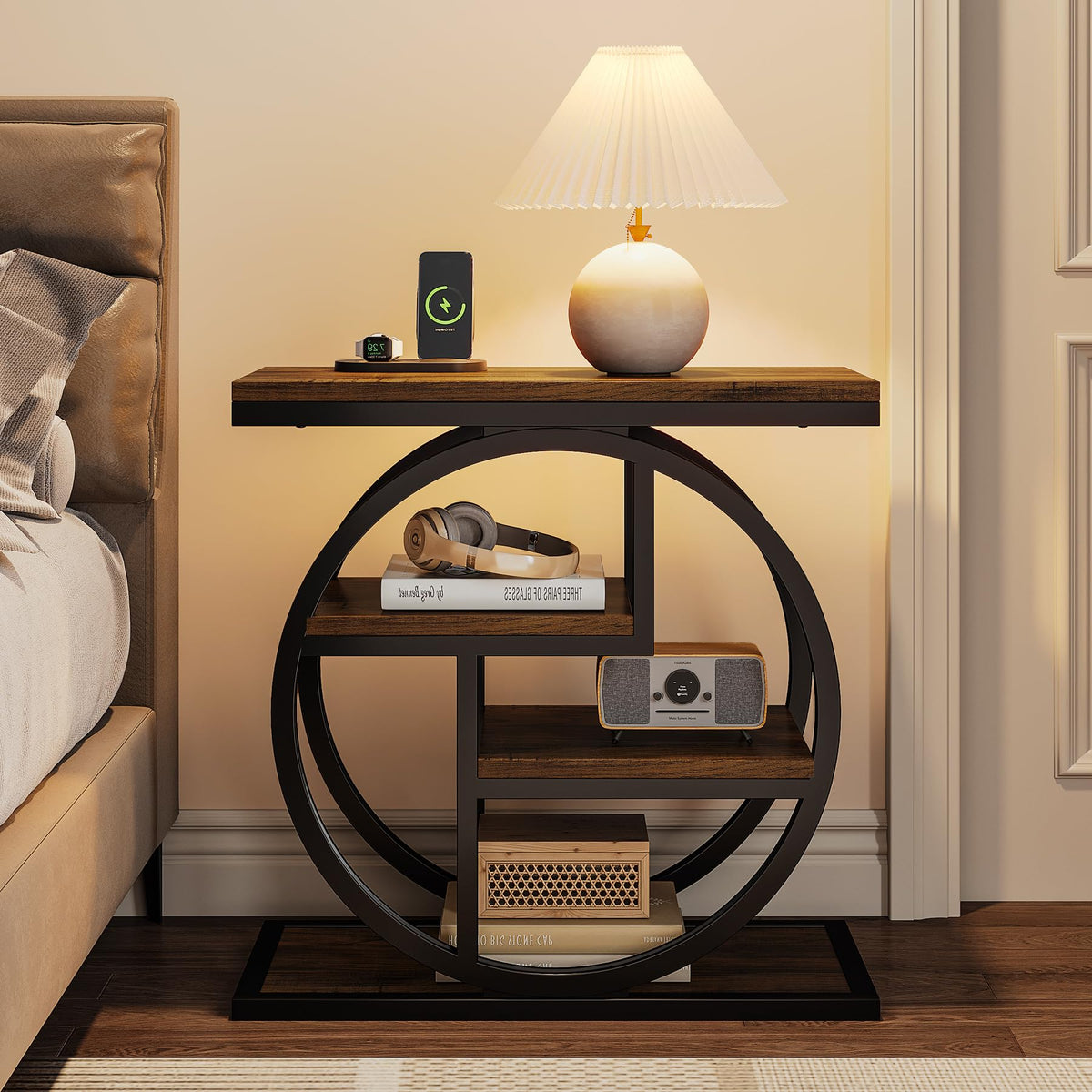 4-Tier Narrow Side Table with Storage Shelves Z2759
