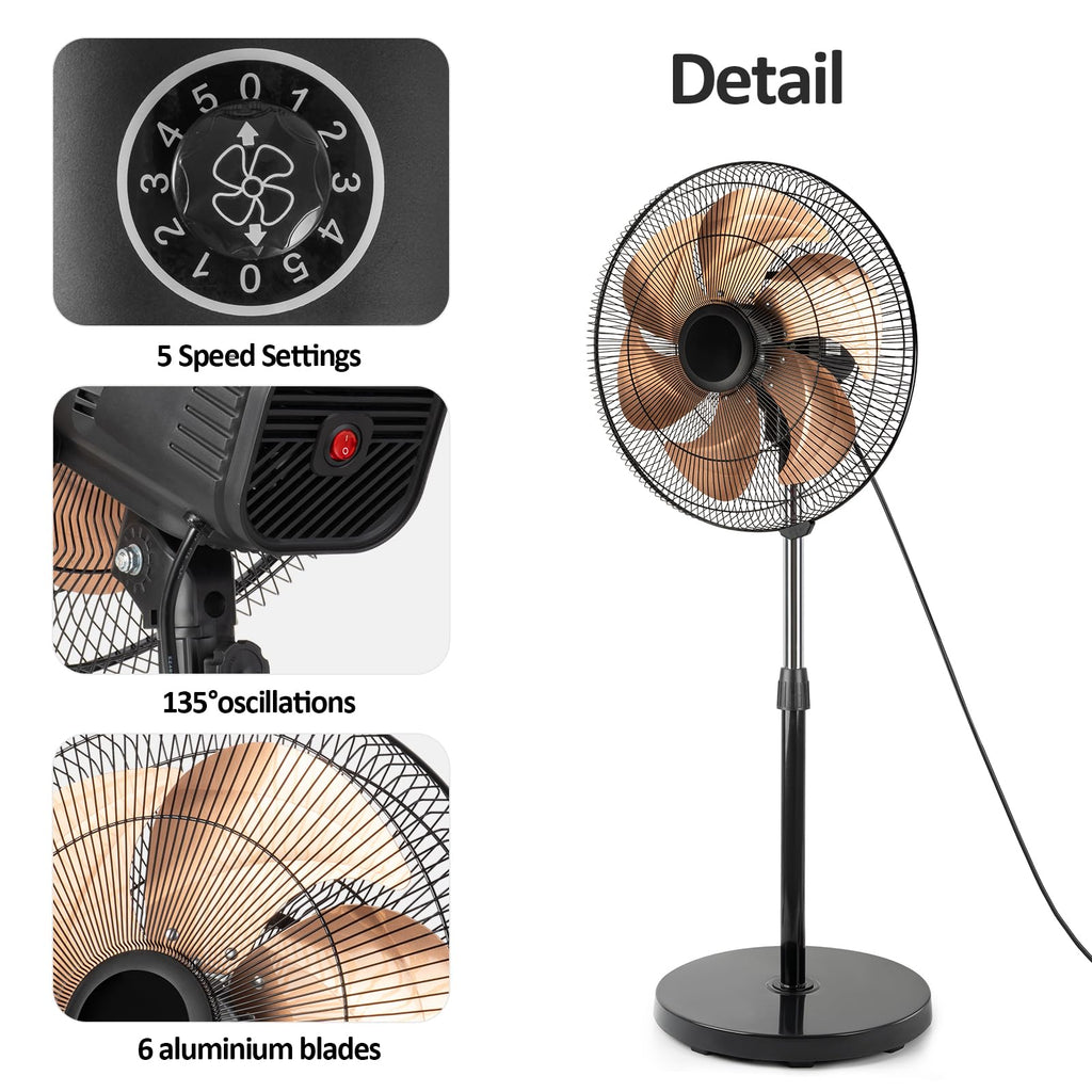 18 Inch Oscillating Metal Stand Fan D827950