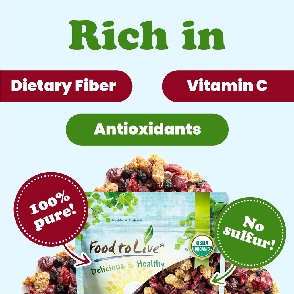 Organic Dried Berries Mix, 8 Ounces A620