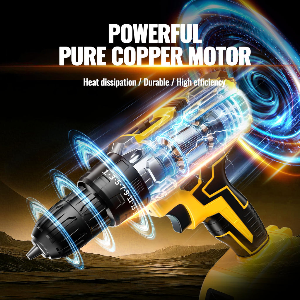 21V Cordless Drill Driver with 2 Batteries H60230