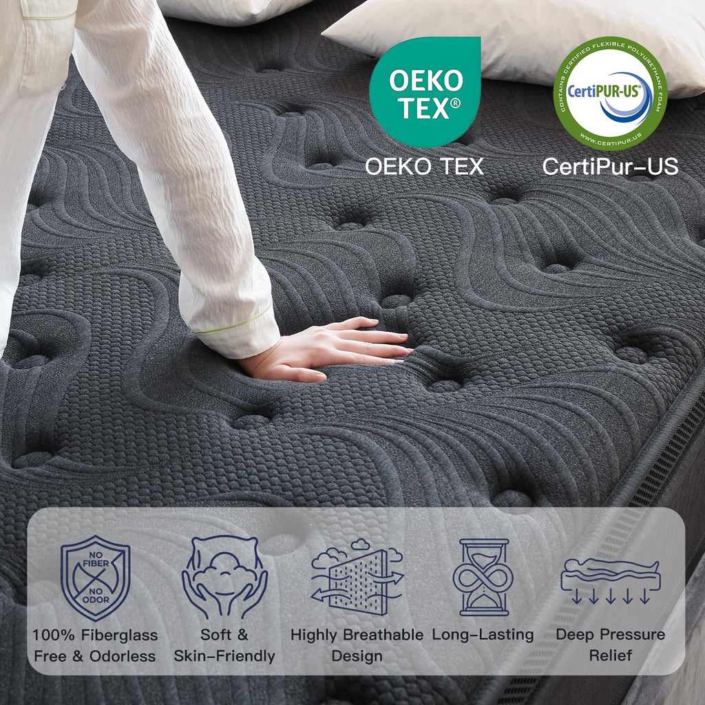 Full Size 12 Inch Memory Foam Hybrid Mattress A19163