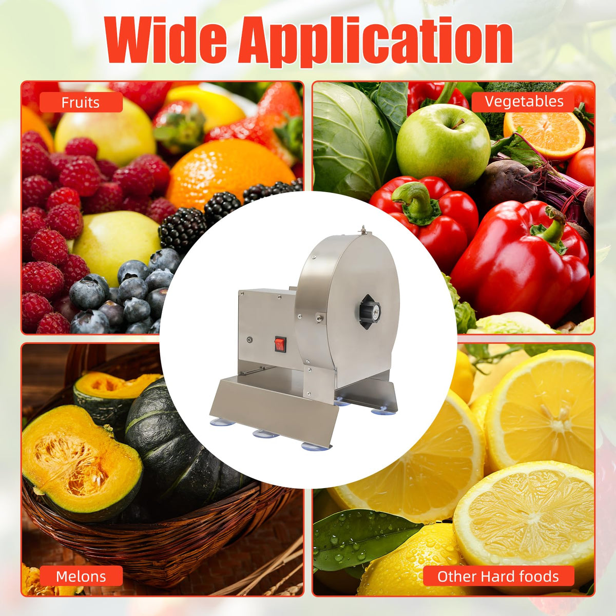 Electric Vegetable Slicer 2 IN 1 0-12mm Thickness Adjustable I367159