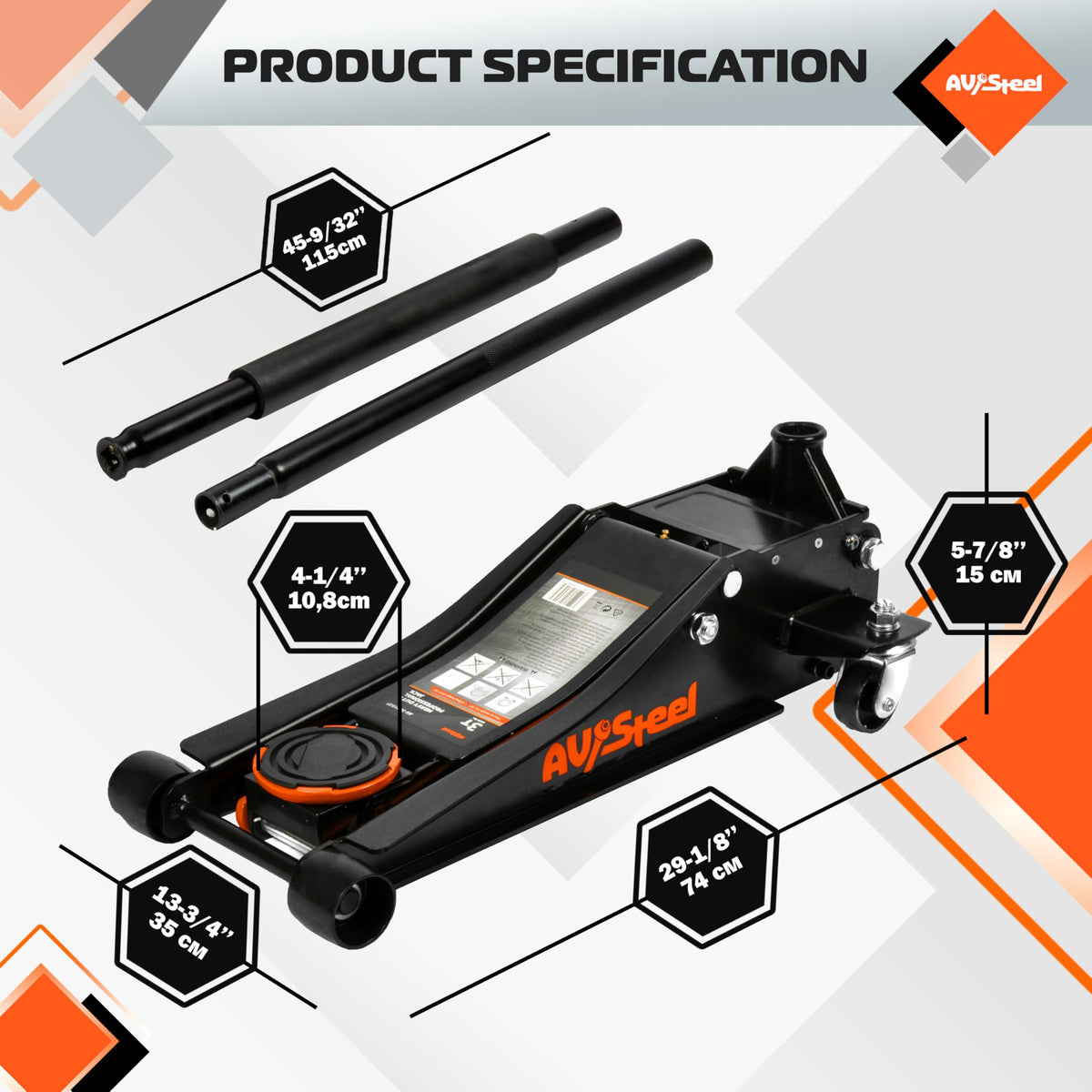3 Ton Low Profile Hydraulic Floor Jack N95277