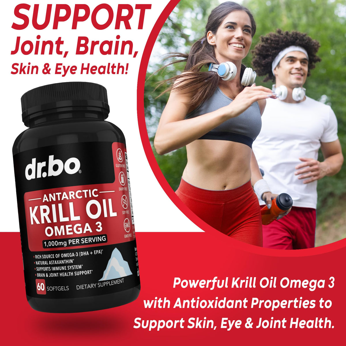 Krill Oil Omega 3 500mg 60 Softgels Y215821