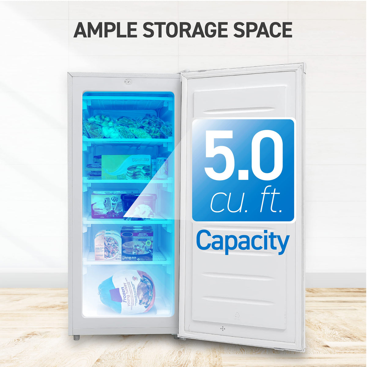 5.0 Cu. Ft. Upright Freezer White C574733