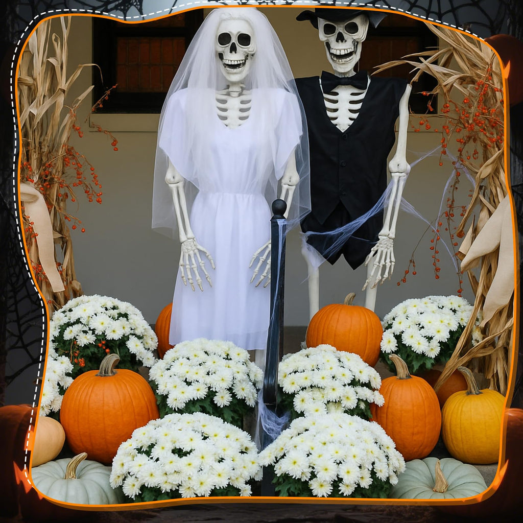 2 Set 5.4 Ft Posable Skeleton Decor L623187